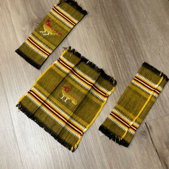 Chimayo Southwestern Set of 6 woven cocktail napkins folk art - Picture 2 of 6